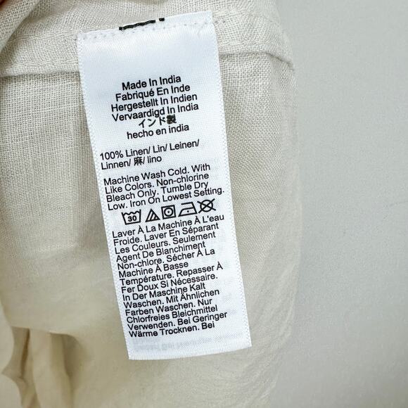J.Crew Tall Utility Shirtdress Linen Natural Beige Relaxed Pockets Small NWT - Picture 9 of 12
